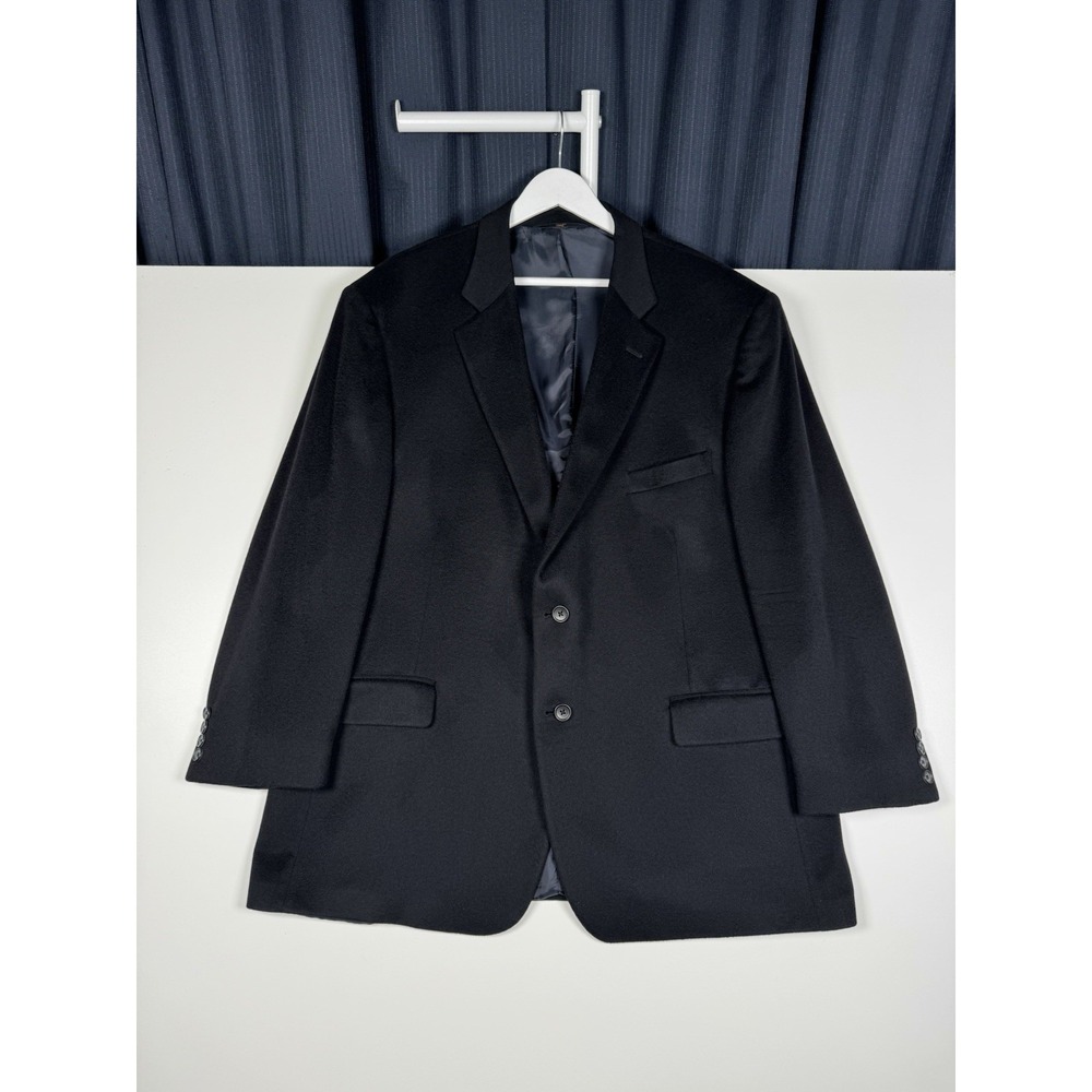 BROOKS BROTHERS Madison Fit Tollegno 1900 Cashmere Blazer - Black - Men's 48R
